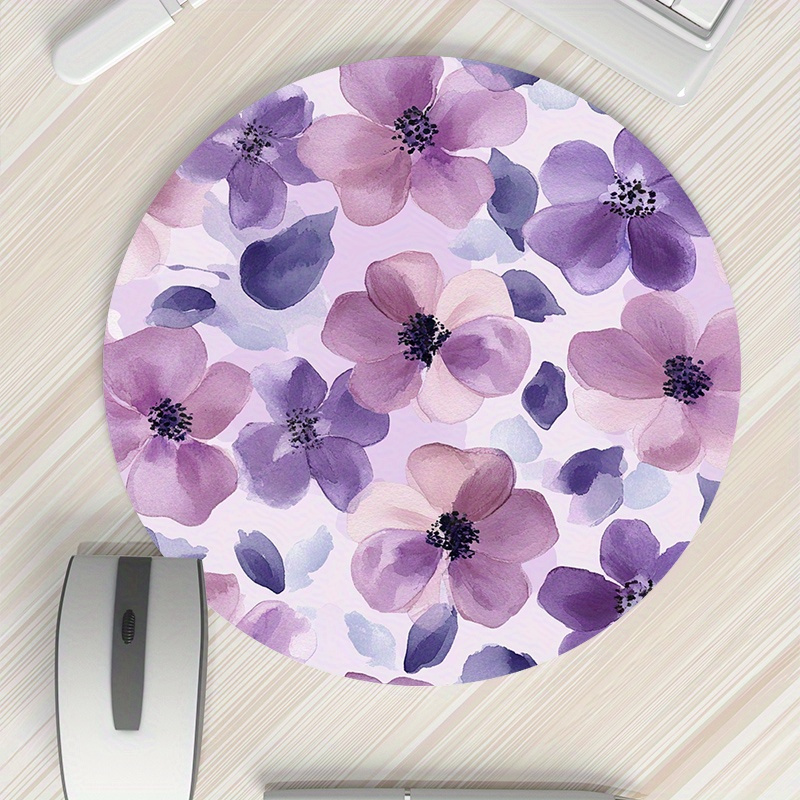 1pc Purple Floral Round Mouse  – Tradescantia Purple recenzja i cena