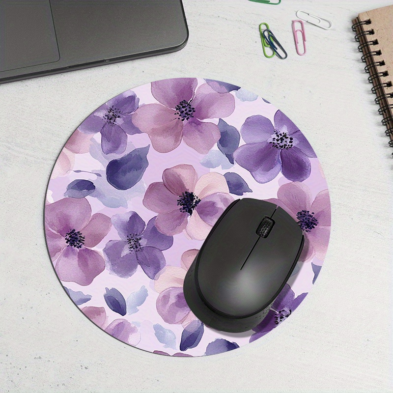 1pc Purple Floral Round Mouse  – Tradescantia Purple recenzja i cena