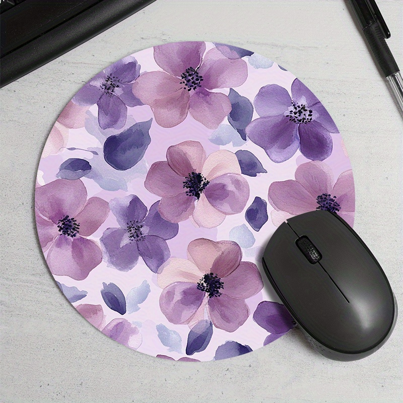 1pc Purple Floral Round Mouse  – Tradescantia Purple recenzja i cena
