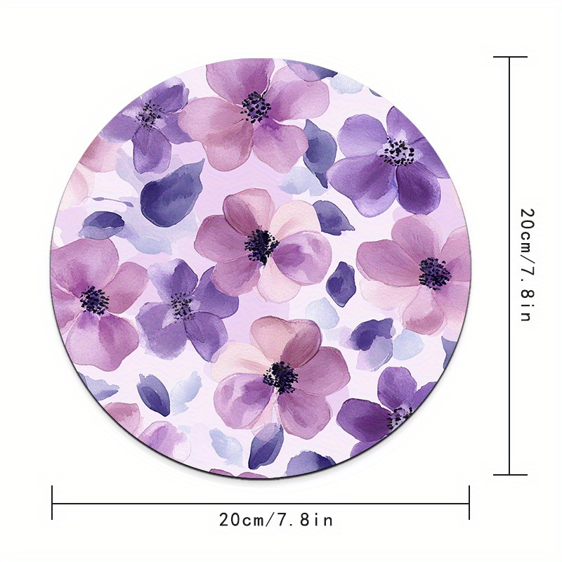 1pc Purple Floral Round Mouse  – Tradescantia Purple recenzja i cena