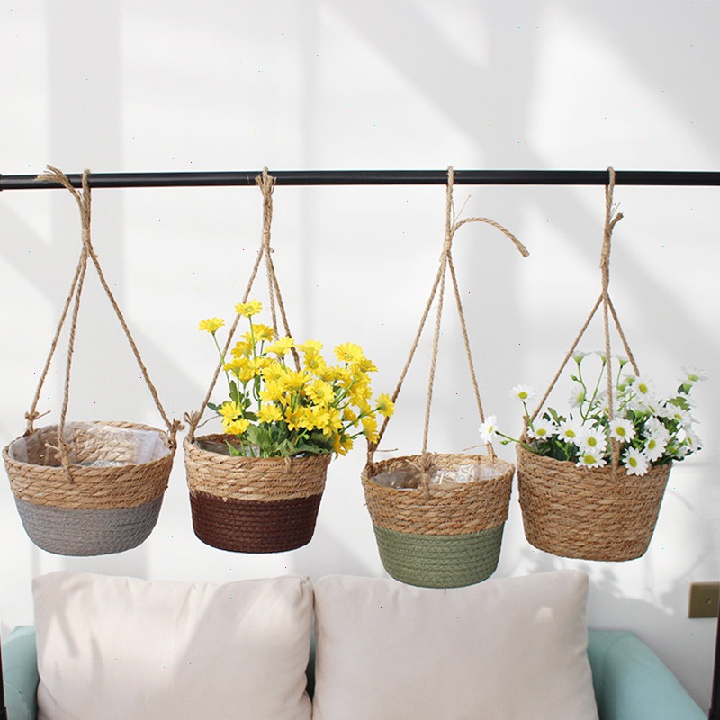 Straw Hanging Basket Flower Po – Spider Plant Hanging recenzja i cena