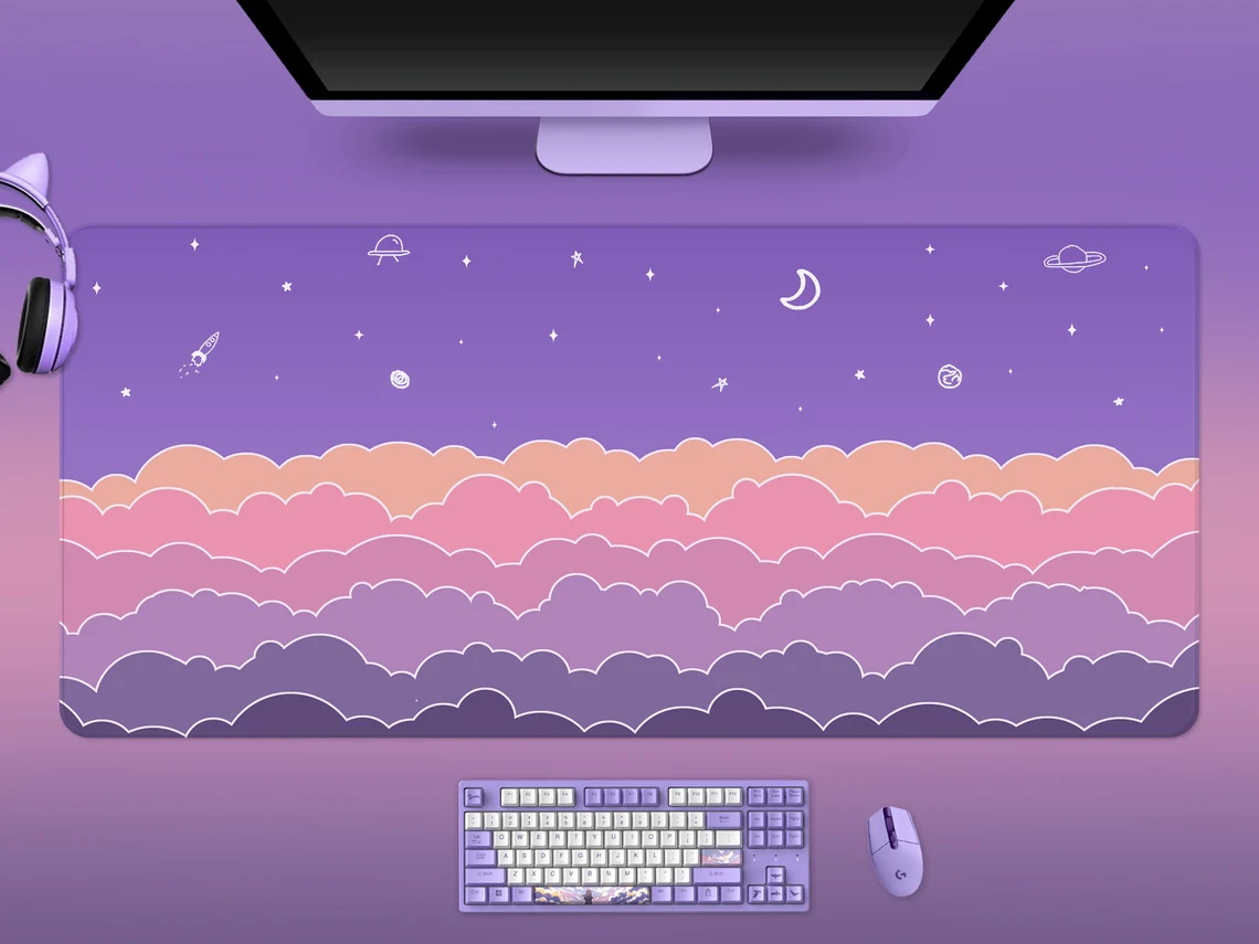 Kawaii Deskmat purple Cute Mou – Tradescantia Purple recenzja i cena
