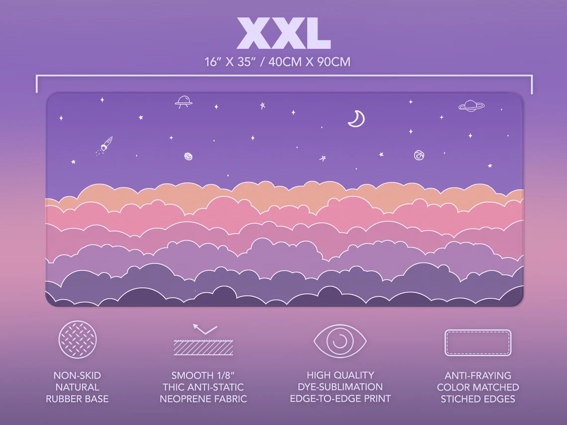 Kawaii Deskmat purple Cute Mou – Tradescantia Purple recenzja i cena
